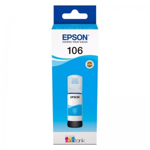 Tinteiro Epson Original 106 EcoTank Cyan Ink Bottle